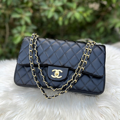 Chanel Dual Flap Supreme Quality Bag ( Black )