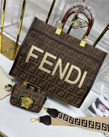 Fendi Medium Sunshine Fabric Handbag