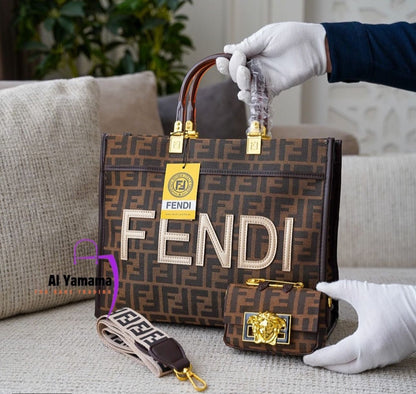 Fendi Medium Sunshine Fabric Handbag