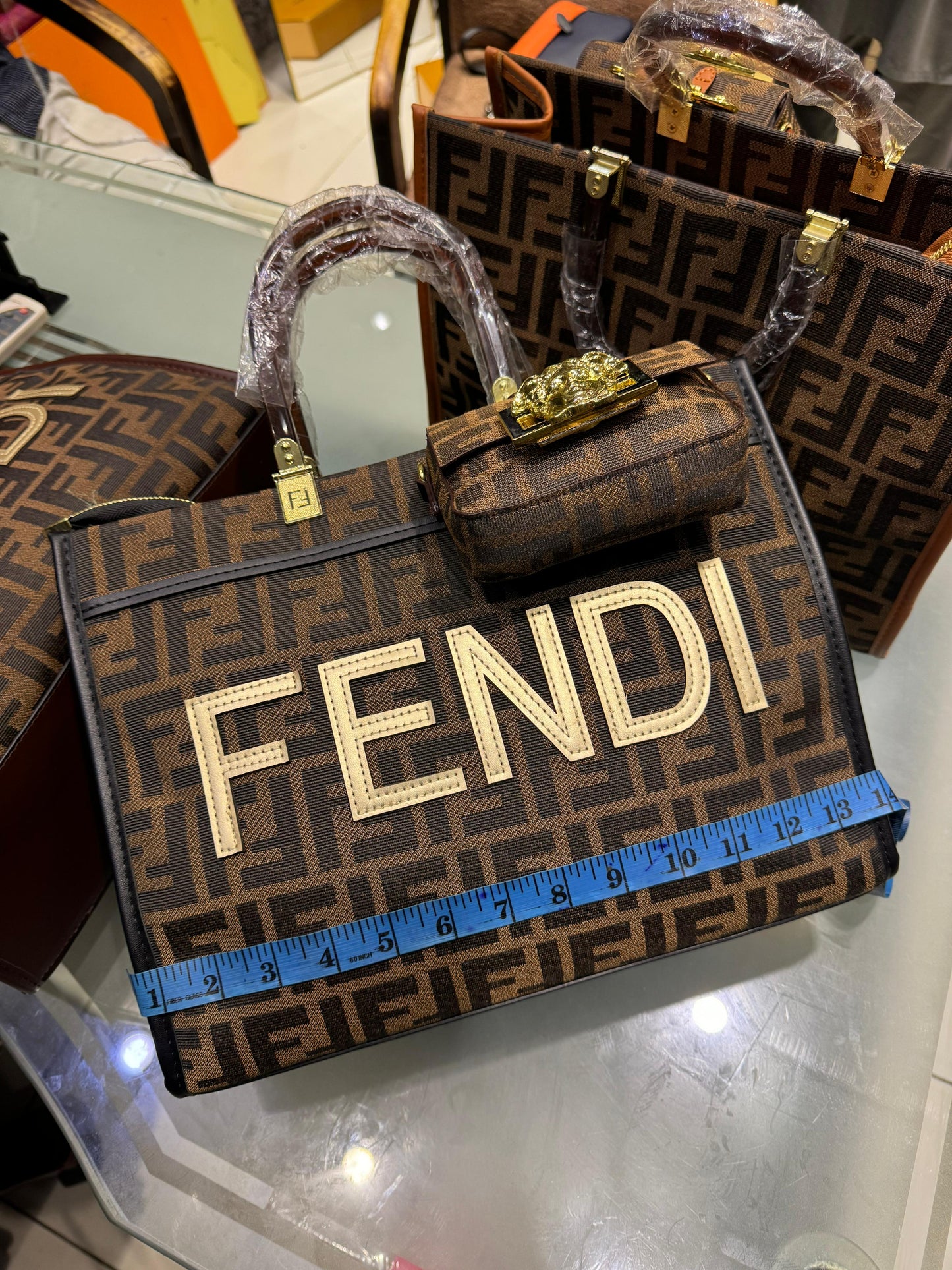 Fendi Medium Sunshine Fabric Handbag