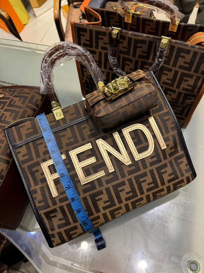 Fendi Medium Sunshine Fabric Handbag