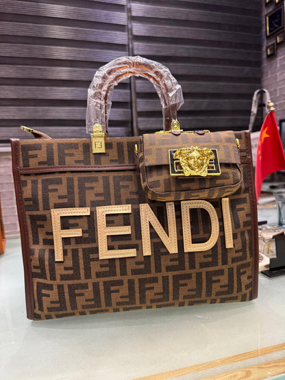 Fendi Medium Sunshine Fabric Handbag