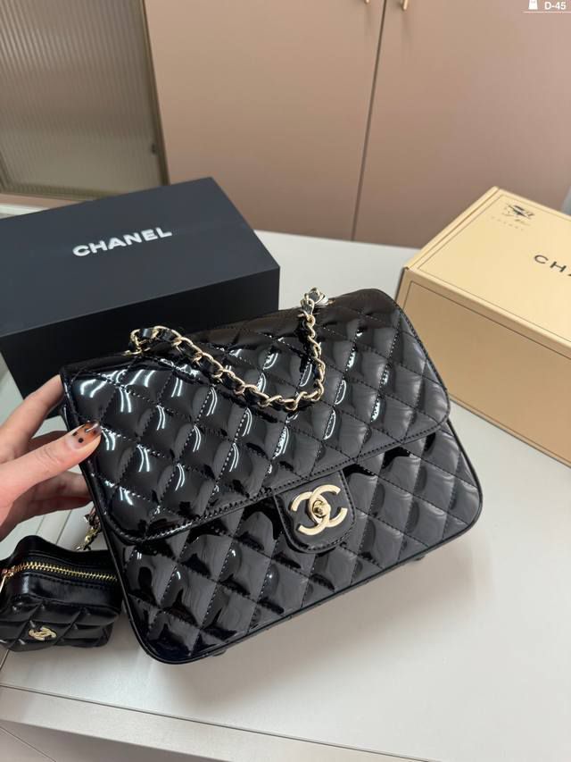 Chanel Backpack / Shoulder Bag Mirrored Metallic Flap