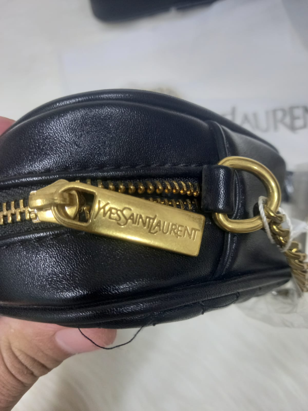 YSL Premium Women's Crossbody Bag With Black And Gold Logo