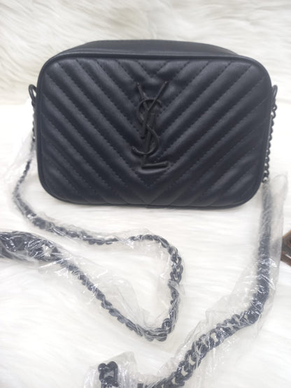 YSL Premium Women's Crossbody Bag With Black And Gold Logo