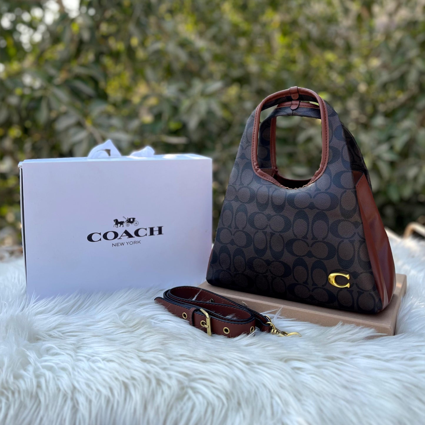 Coach Lana Handbag With Long Belt