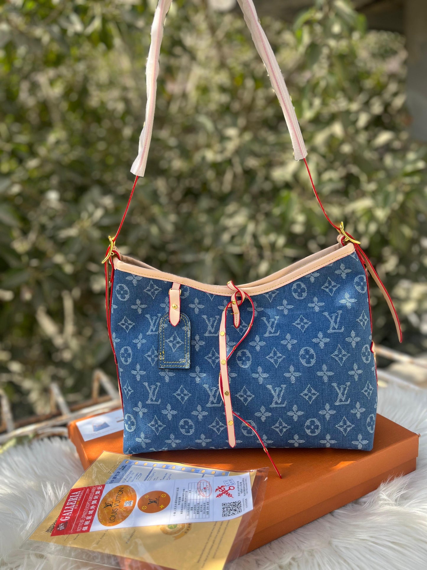 Louis Vuitton Carry All MM Denim Bag