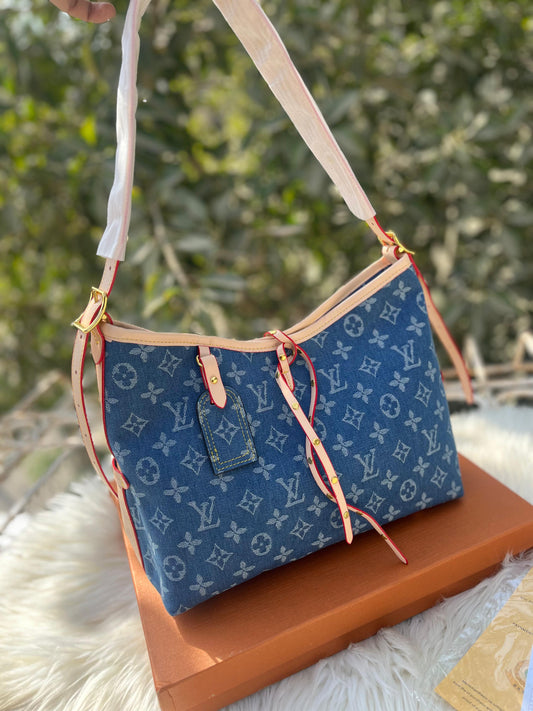 Louis Vuitton Carry All MM Denim Bag